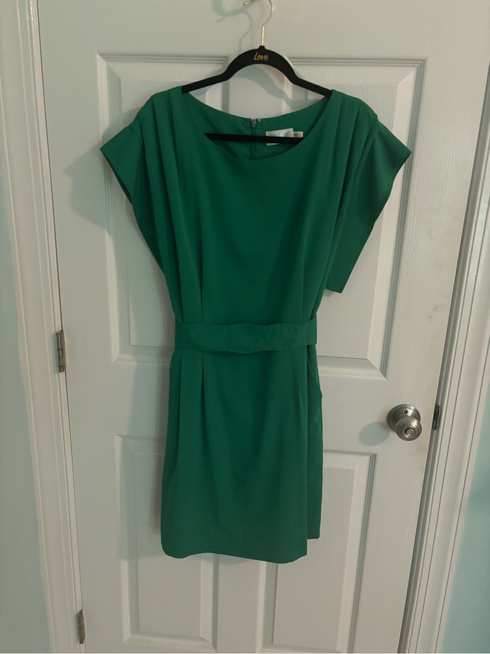 Eliza J Women's Green Belted Sheath Dress